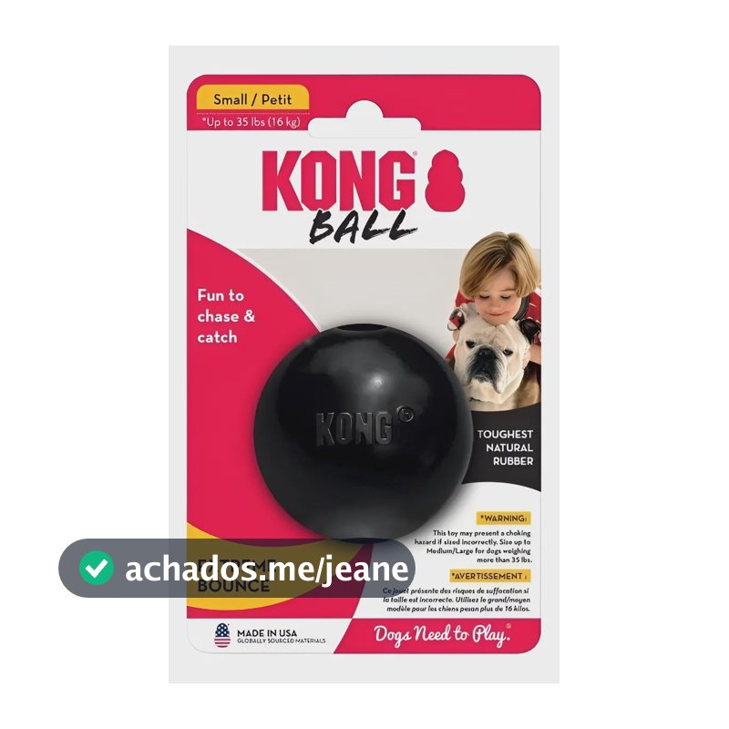 Bola Recheável Extreme Para Cachorro Kong - Pequeno Preto