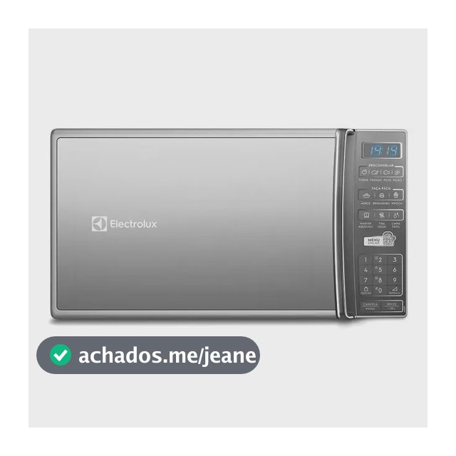 Micro-ondas de Bancada Electrolux Prata 27L com 55 receitas pré-programadas no Menu Online MS37R