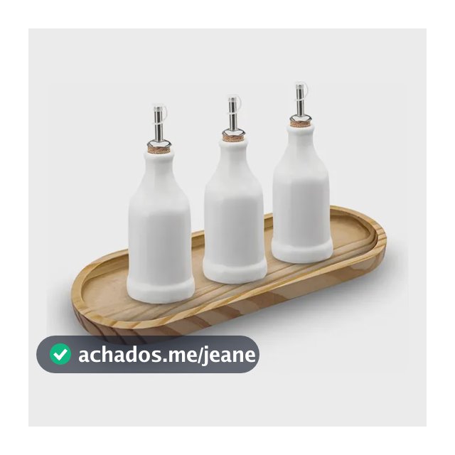 3 Garrafas Dosadores Inox E Bandeja De Madeira C/ 4 Adesivos