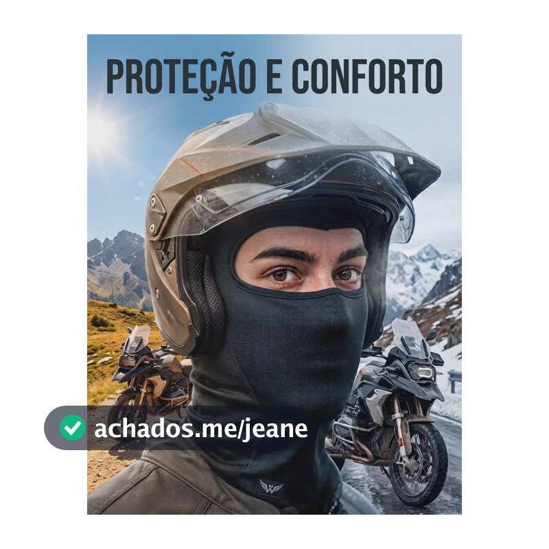 Touca Balaclava Ninja Unissex Proteção UV50+ Moto Bicicleta Dor Block