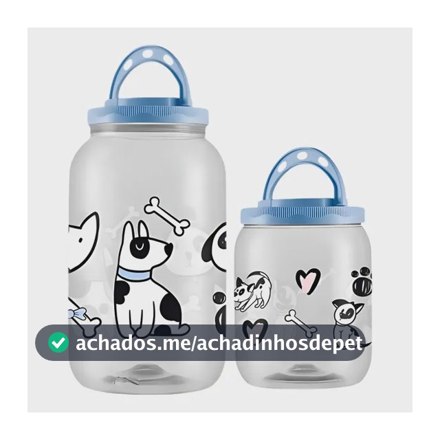 Kit 2 Potes Ração Para Pet Cachorros Gatos 3,6lt 1,7lt