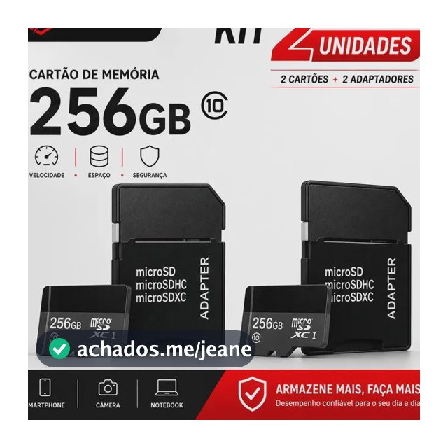 Kit 2 Cartões de Memória Micro SDXC Techfun Ultra de 512 GB com Adaptador SD para Câmera e Smartphone