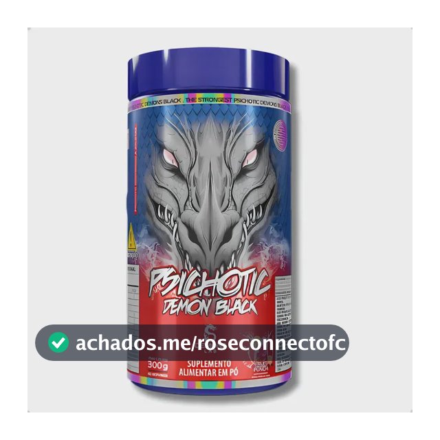 Suplemento em pó Demons Lab Pré treino Psichotic Demon Black sabor Fruit Punch x 300g