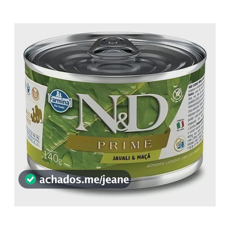 Ração Úmida N&d Prime Cães Adultos Sabor Javali E Maçã 140g