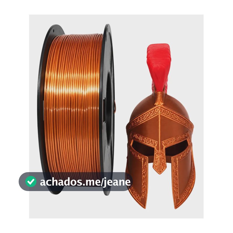 Filamento 3d Spartan 3d Silk Dourado E Vermelho Cobre