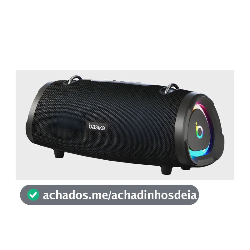 Caixa de Som Portátil Basike Ba-RAD133 de 160W, com Bluetooth e Bass Boost