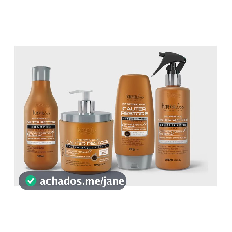 Kit Completo Cauterização Capilar Forever Liss