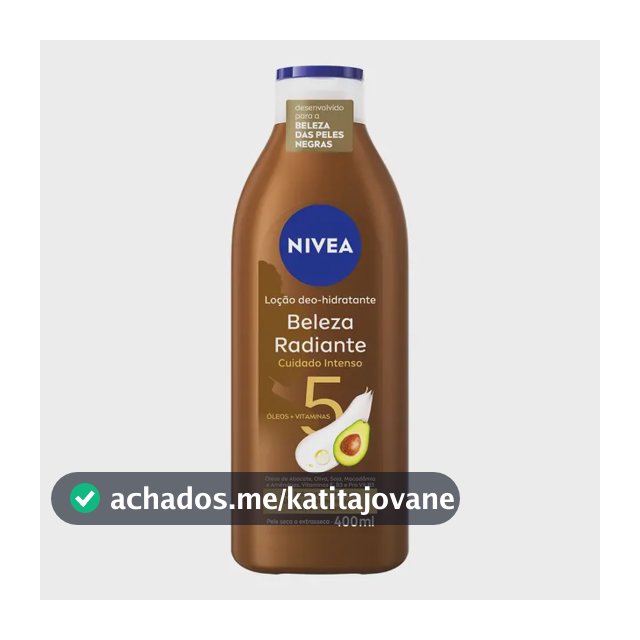 Nivea Hidratante Desodorante Beleza Radiante Cuidado Intenso 400ml, Hidratação Profunda 48h, Brilho Natural, Corporal, Pele Seca E Extrasseca