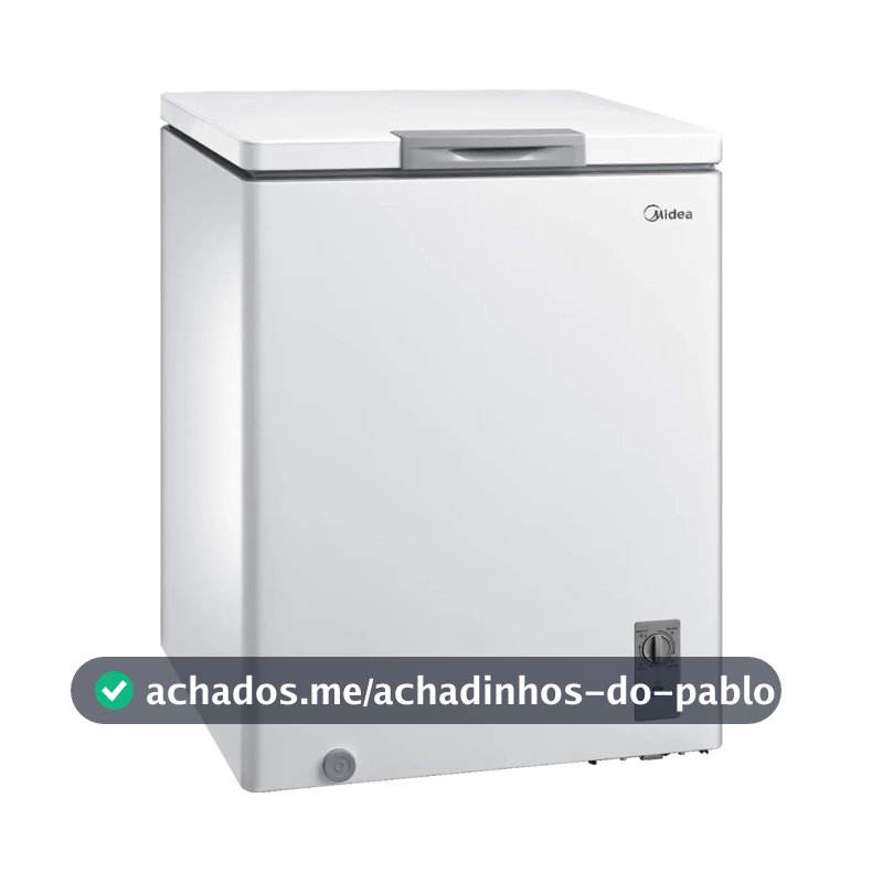 Freezer Horizontal 142l Inverter Bivolt Branco Midea