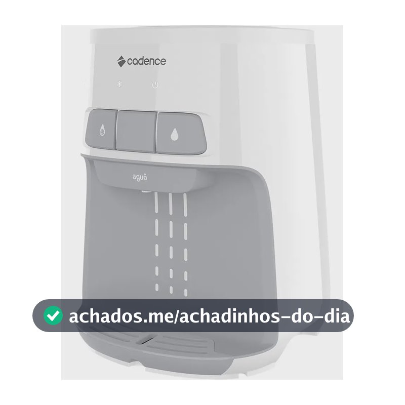 Bebedouro Filtro Elétrico Cadence Agua Gelada Galão Cor Branco/cinza