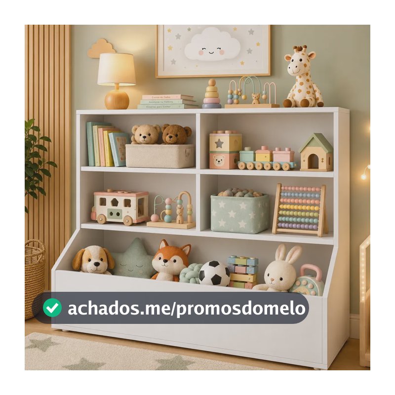 Estante Disciplinadora Infantil Porta Brinquedos E Livros Branco