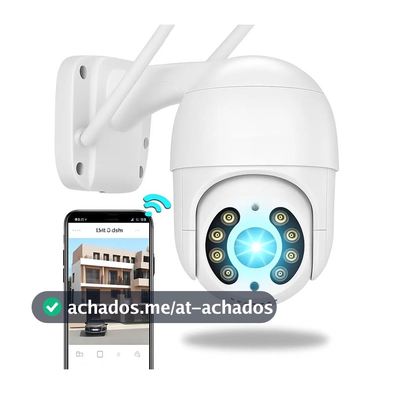 Câmera Ip A8 App Icsee Infravermelho Prova D'água Externa Wifi Hd Cor Branco
