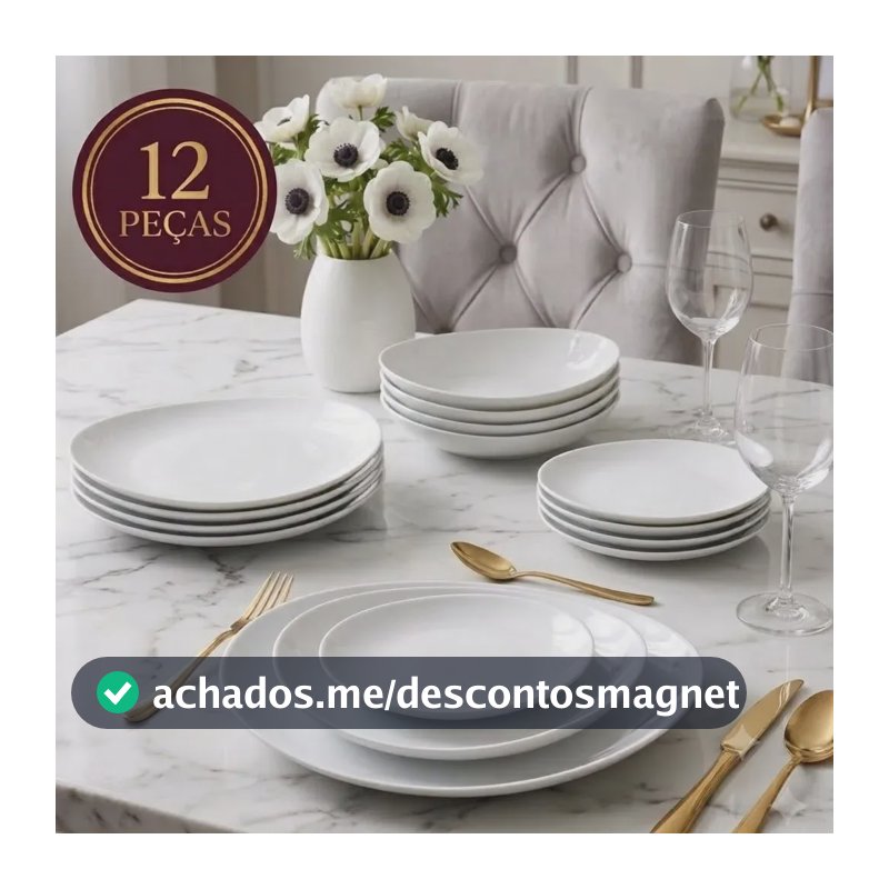 Aparelho Jogo Kit De Jantar 12 Peças Opalino Branco Concavo Pratos E Bowl Mesa Moderno Liso Resistente Sólar