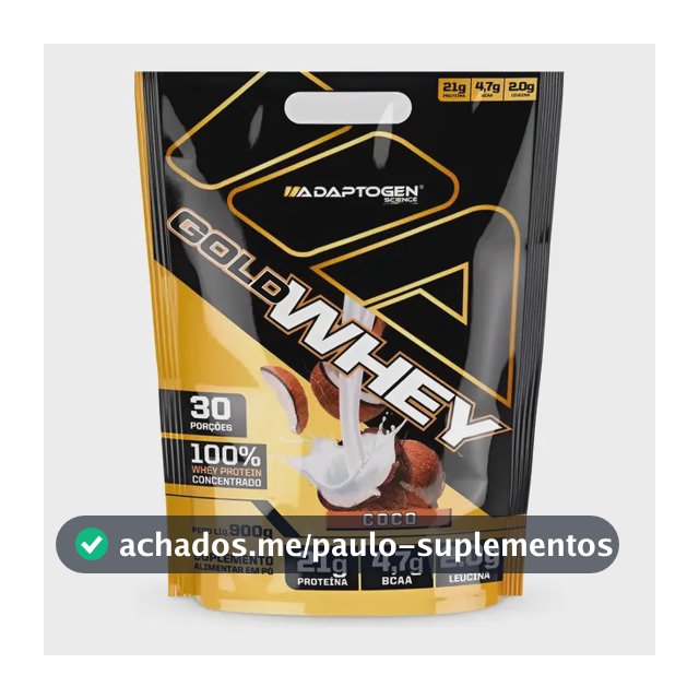 100% Gold Whey Refil Concentrado 900g - Adaptogen