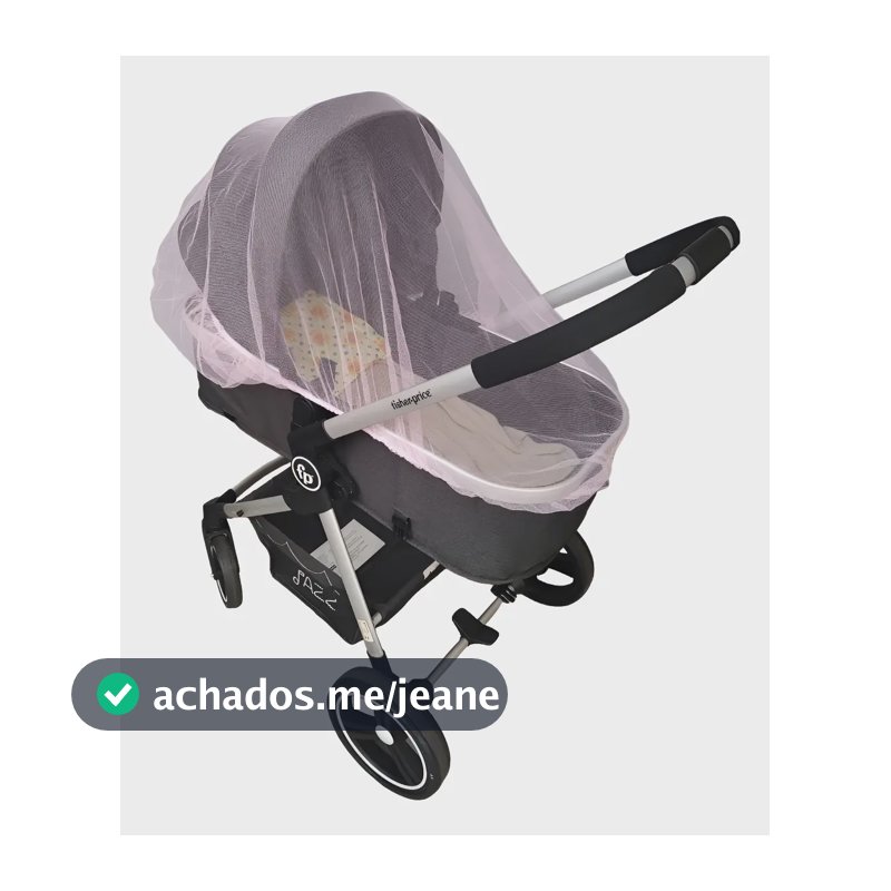 Mosquiteiro Premium Para Carrinho De Bebê - Proteção Total Cor Rosa Bebê