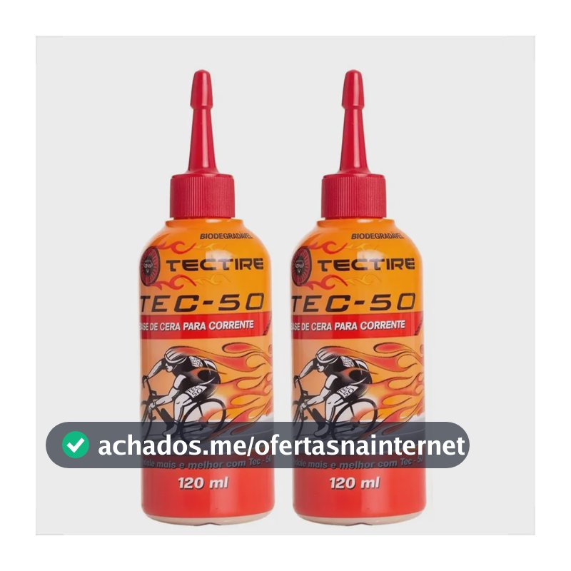 Óleo Corrente Bike Tectire Tec 50 Cera 120ml Kit 2 Unidades