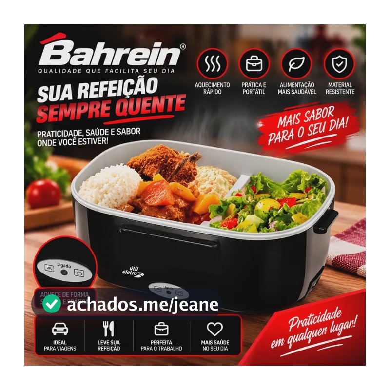 Marmita Elétrica Bahrein de 1.5 L, Bivolt para Trabalho e Viagem