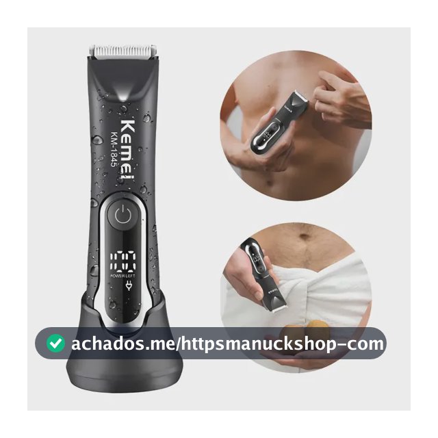 Barbeador Eletrico Depilador Pelo Sem Dores Removedor Intimo Preto 127/220v
