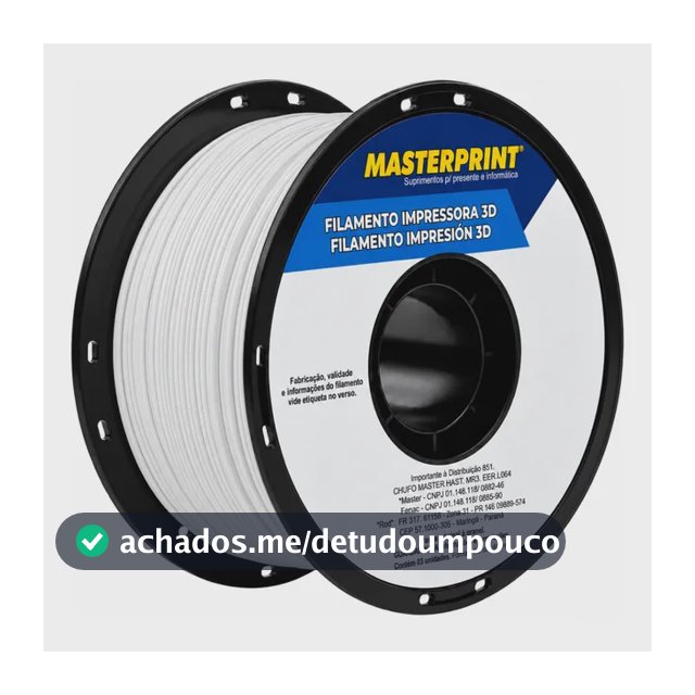 Filamento 3d Masterprint Petg Básico 1kg 1,75 Mm Branco