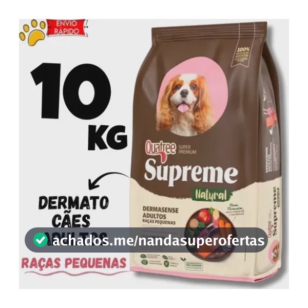 Ração Quatree Supreme Dermato Raças Pequenas 10kg