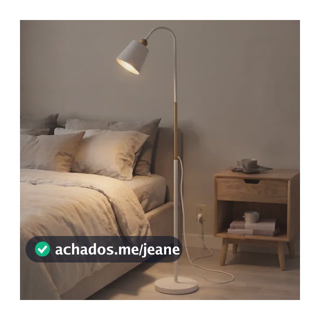 Luminária De Chão Pedestal De Piso Abajur Articulada Flexive Branco