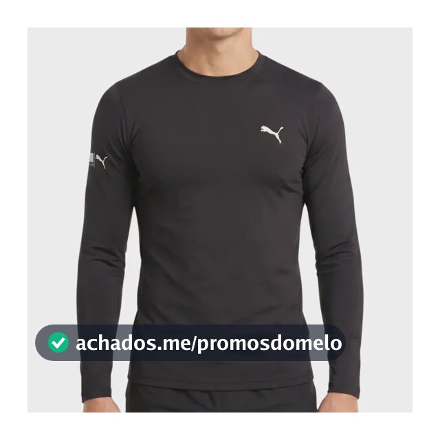 Camiseta Puma Térmica Manga Longa Proteção Uv 50+ Masculina
