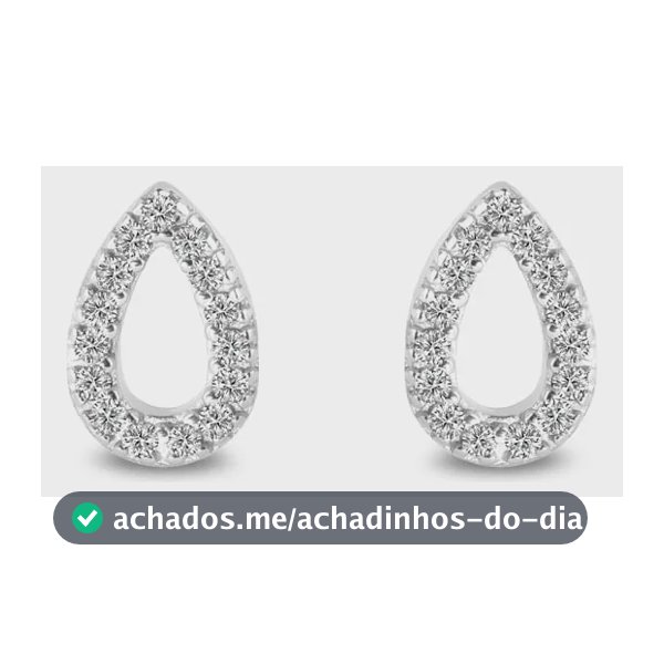 Brinco Life Astro Gota Em Prata 925 Com Pedras Incolores