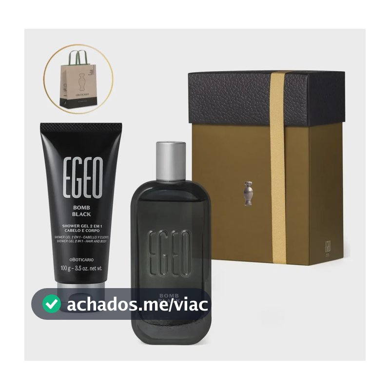 Egeo Bomb Black Kit Presente (2 Itens) O Boticário 90ml