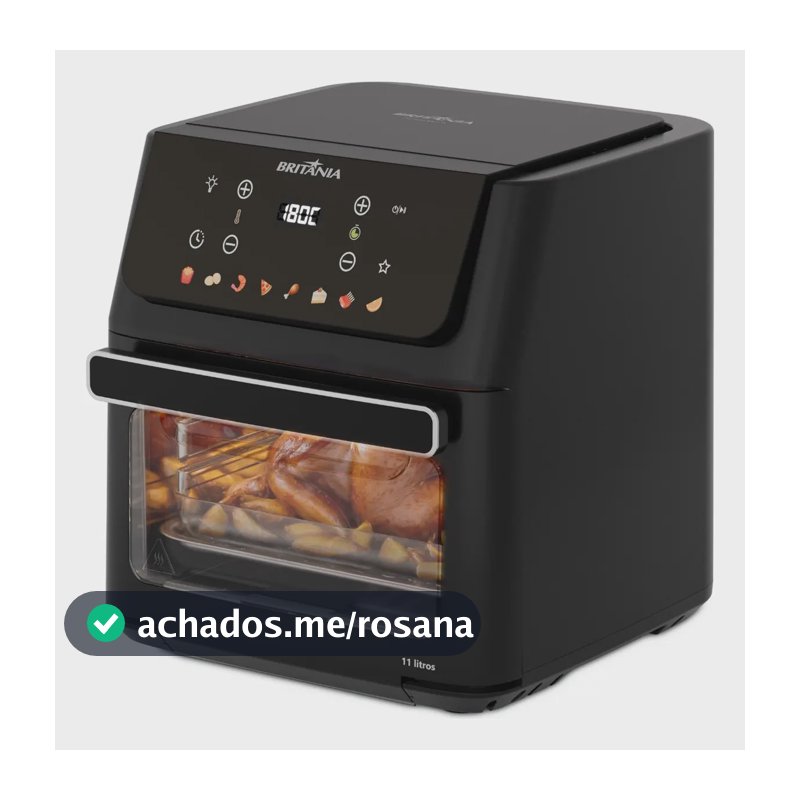 Air Fryer Oven Britânia 11L 8 Funções 1800W Painel Digital BAF11A