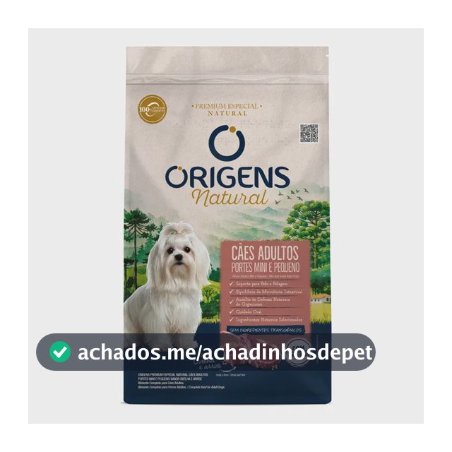 Ração Origens Natural Cão Adulto Mini Pq Ovelha 10,1 Kg