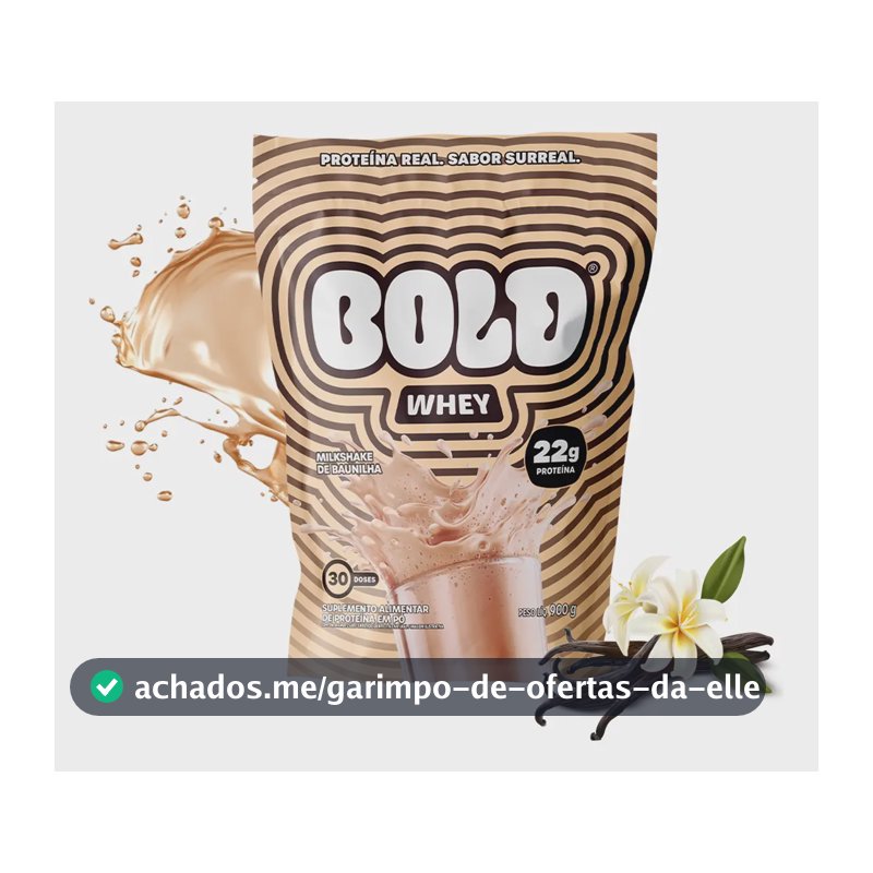 Whey Bold Baunilha (900g) 3w Whey Concentrado + Iso + Hidro Sabor Milkshake de Baunilha