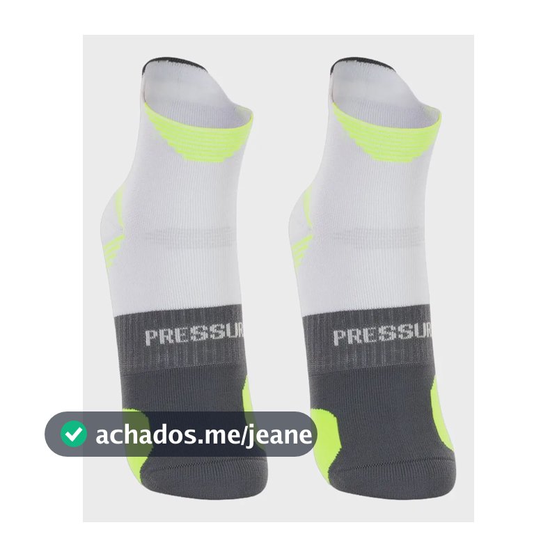 Kit 2 Pares Meia Lupo Running Anti Bolhas Compressão Corrida Branca Geometrica 33 - 36