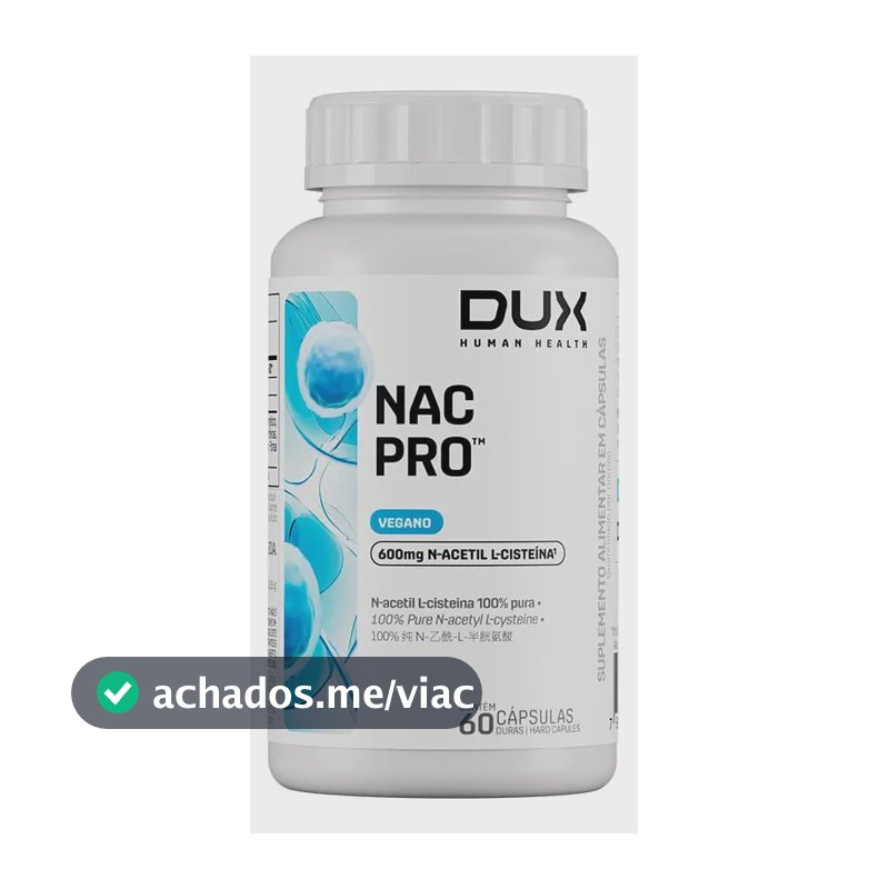 Suplemento em cápsula Dux N-acetilcisteína NAC PRO Sem sabor de 60 un