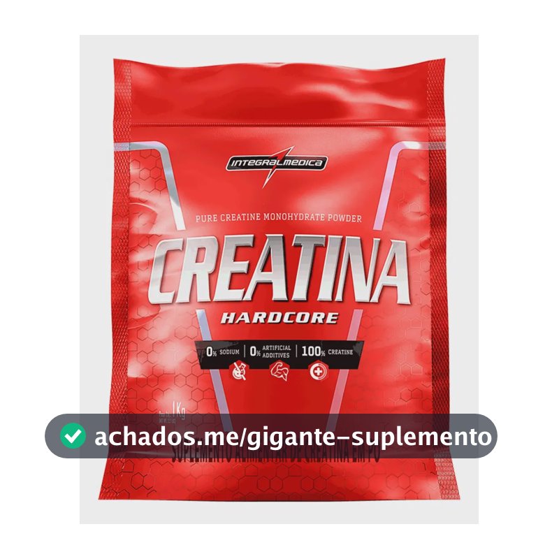 Creatina Integralmédica Monohidratada Hardcore em pó Sem sabor x 1kg