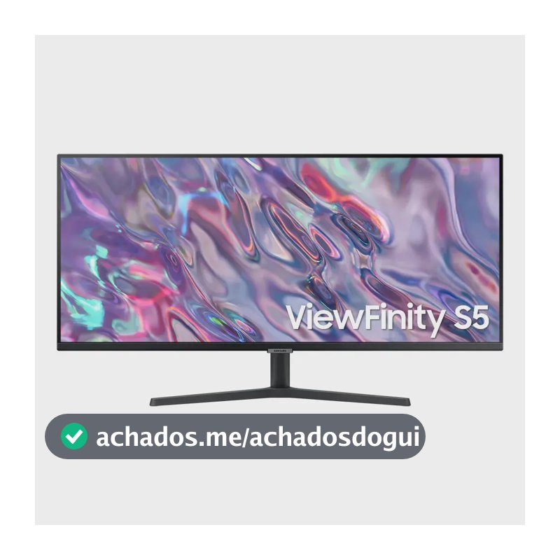 Monitor Samsung ViewFinity S5 34” UWQHD VA LS34C500GALMZD 100Hz 5(GTG) HDMI Headphone Display Port