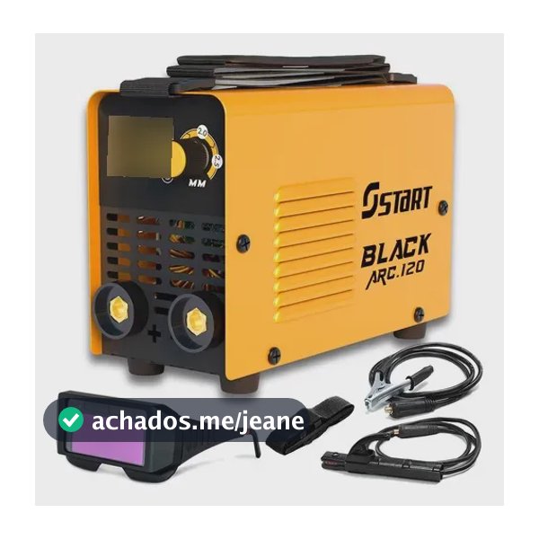 Máquina Solda Inversora Portátil Elétrica + Óculos Soldagem Amarelo 220v
