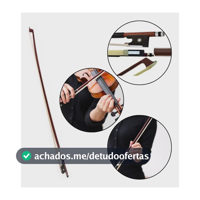 Arco Violino Zellmer 4/4 Crina Animal Octagonal Estudante