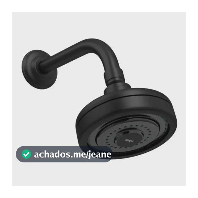 Chuveiro Deca Acqua Plus 1990.bl.std.mt Parede Black Matte Acabamento Fosco Cor Preto
