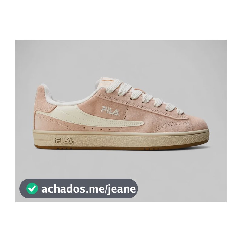 Tênis Feminino E Masculino Court 90 Fila Rose Claro/bege Liso 37 Br