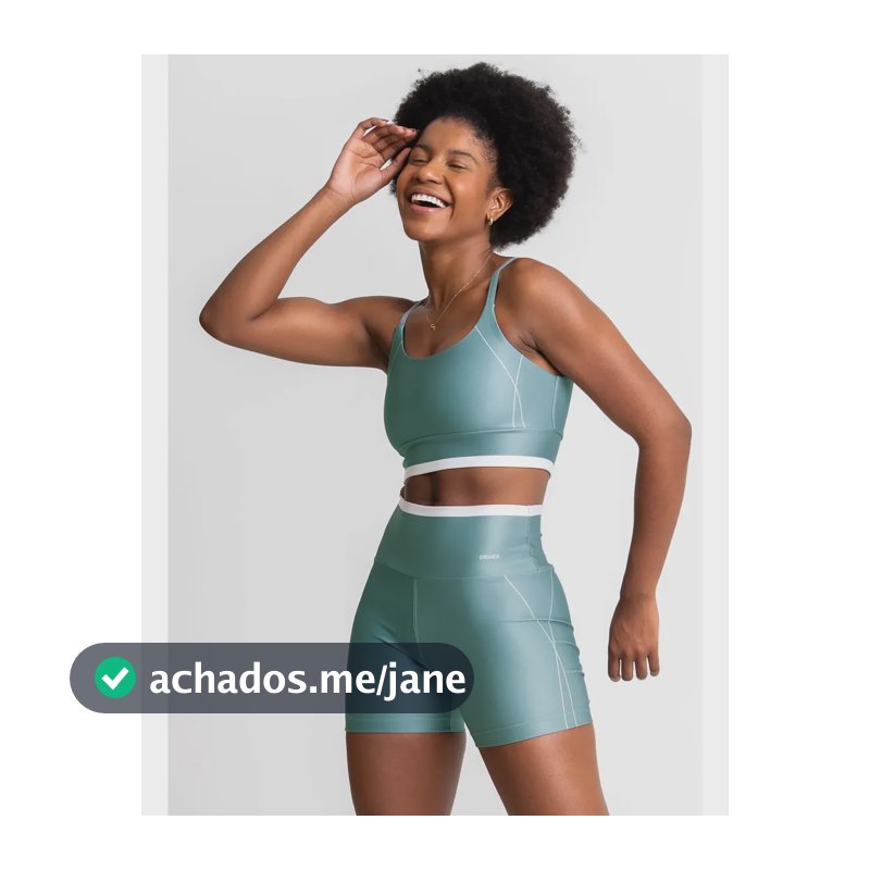 Conjunto Feminino Academia Shorts E Top Alcinha Fitness Verde Liso M