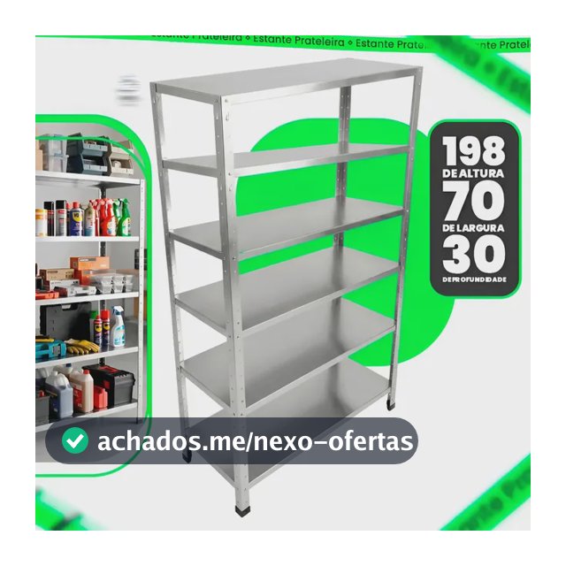 Prateleira De Ferro Estante Para Escritório 6 Andares Aço Galvanizada