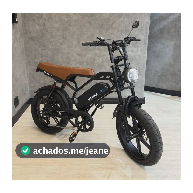 Bicicleta Elétrica V9 Max 1000w - Cadeado Integrado Marrom 20