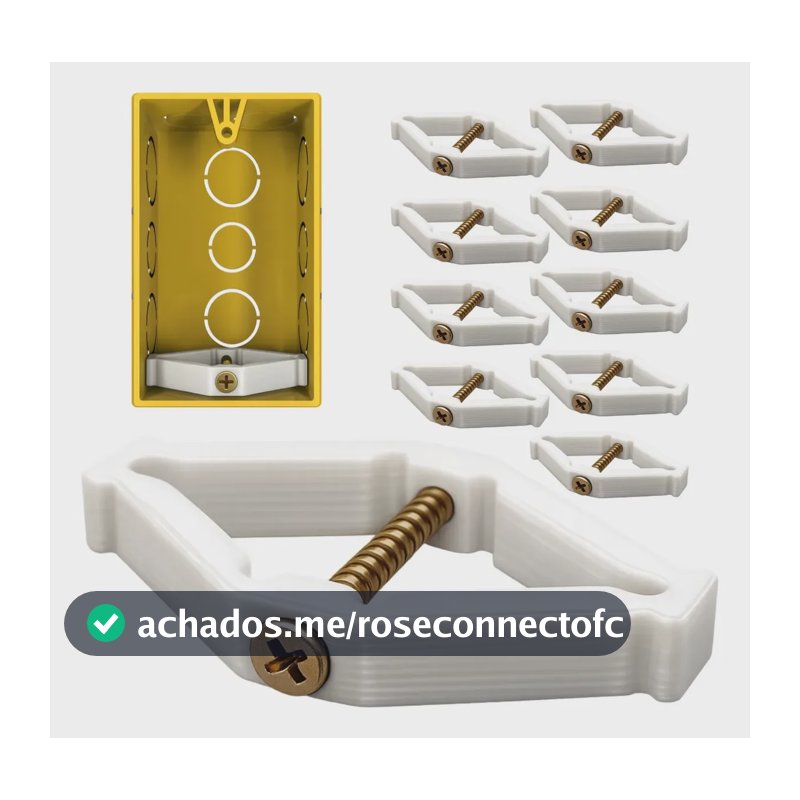 Kit 10 Reparo Salva Abas Tomadas Caixinha Luz 4x2 Expansível Branco