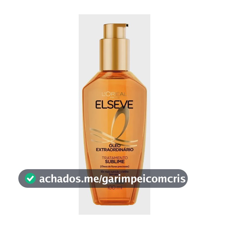 L'Oréal Paris Elseve Óleo Extraordinário 100ml - Leave In Anti Frizz Protetor Térmico Tratamento Reconstrutor Para Todos Os Tipos De Cabelo