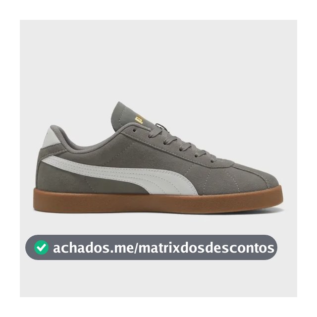 Tênis Masculino E Feminino Club Ii Era Puma Cinza Liso 38 Br