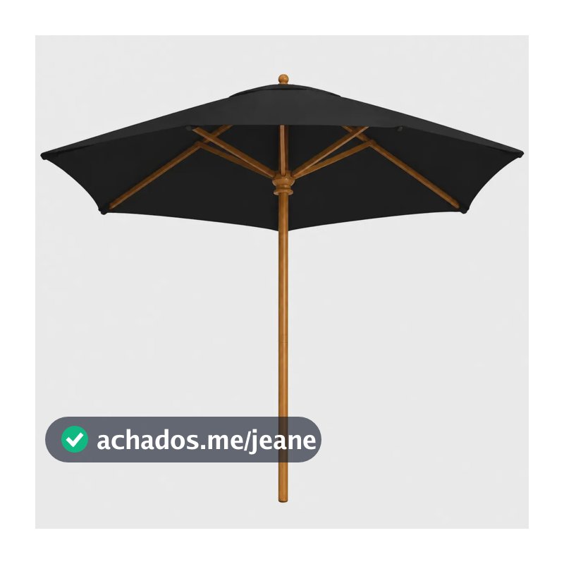 Guarda Sol Ombrelone 2,40 Leve Breezi Madeira Preto
