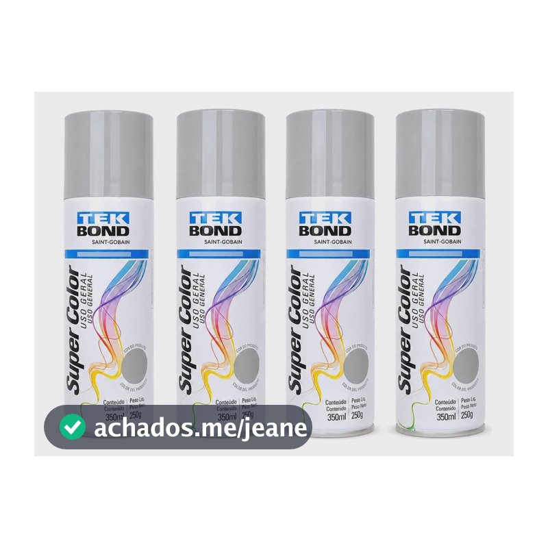 Kit 4 Tinta Spray Uso Geral Artesanato Automotivo 350 Ml Primer Fundo Preparador