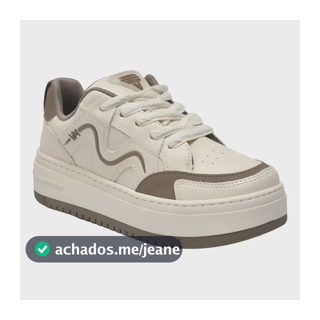 Tênis Feminino Via Marte Sola Alta Moda Minimalista 306-002