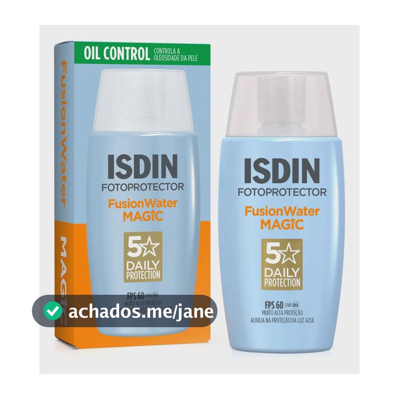 Isdin Protetor Solar Facial Fusion Water 5 Stars Sem Cor Fps 60 - 50ml
