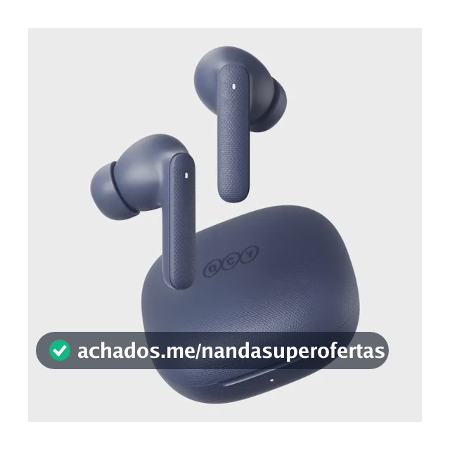 Fone de OuvidoQCY Buds T43 ENC Bluetooth 5.3, IPX4, 35H de Reprodução, Drivers de 10mm, Cor Azul